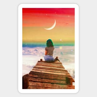 The Pier And The Moon Sticker